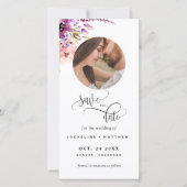 Foto Lila Blumenhochzeit speichern das Date Leseze (Vorderseite)