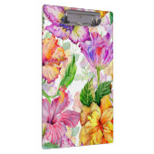 Foto Lila Gelborange Hibiskus Klemmbrett (Rechts)