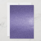 Foto lila Glitzer Save the Date (Rückseite)