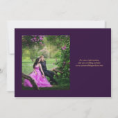 Foto Lila Gold Agate Plum Hochzeit Speichern Sie d Save The Date (Rückseite)