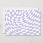 Foto Lila Halloween Spooky 1. Geburtstag Einladung (Rückseite)