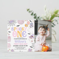 Foto Lila Halloween Spooky 1. Geburtstag