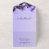 Foto Lila Hochzeit in einer Einladung (Außenbereich)