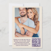 Foto Lila Iris Art Nouveau Wedding Einladung (Rückseite)