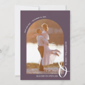 Foto Lila QR Code Hochzeit Save The Date (Vorderseite)