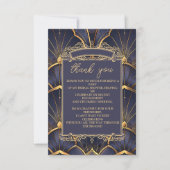 Foto Lila Vintag Art Deco Brautparty Dankeskarte (Vorderseite)