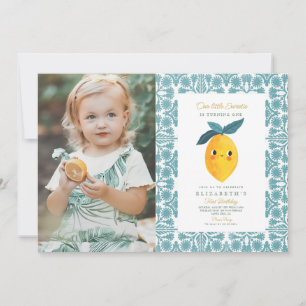 Foto Little Sweetie Lemon 1. Geburtstag Einladung