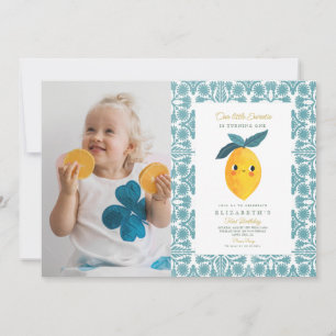 Foto Little Sweetie Lemon 1. Geburtstag Einladung
