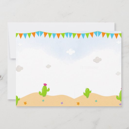 Foto Llama Einladung zum Geburtstag Alpaca (Rückseite)