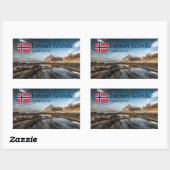 Foto Lofoten Rechteckiger Aufkleber (Blatt)