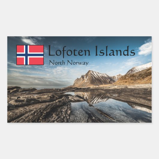 Foto Lofoten Rechteckiger Aufkleber (Vorderseite)