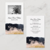 *~* Foto Logo Abstrakt Gold White Girly Chic Visitenkarte (Vorne/Hinten)