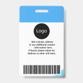 Foto, Logo, Bar Ausweis (Rückseite)