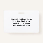 Foto, Logo, Bar Code-ID-Abzeichen für benutzerdefi Ausweis (Rückseite)