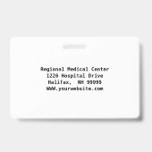 Foto, Logo, Bar Code-ID-Abzeichen für benutzerdefi Ausweis (Rückseite)