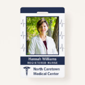 Foto-Logo-Bar für Krankenspital-Mitarbeiter Ausweis (Vorderseite)