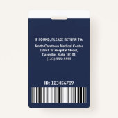 Foto-Logo-Bar für Krankenspital-Mitarbeiter Ausweis (Rückseite)