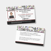 Foto-Logo-Bar für Mitarbeiter Ausweis (Vorder- & Rückseite)