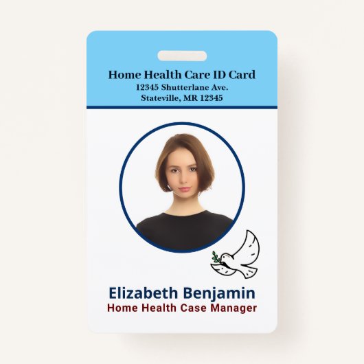 Foto-Logo-Bar für Mitarbeiter-Name-Abzeichen Ausweis (Vorderseite)