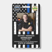 Foto-Logo-Bar-ID-Abzeichen für Polizeibeamte Ausweis (Vorderseite)