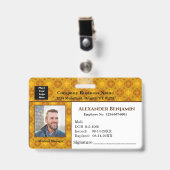 Foto Logo-Bar-ID-Karte Benutzerdefiniertes Abzeich Ausweis (Vorderseite mit Clip)