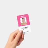 Foto, Logo, Bar, Name Abzeichen Ausweis (Handheld)