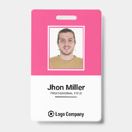 Foto, Logo, Bar, Name Abzeichen Ausweis