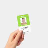 Foto, Logo, Bar, Name Abzeichen Ausweis (Handheld)