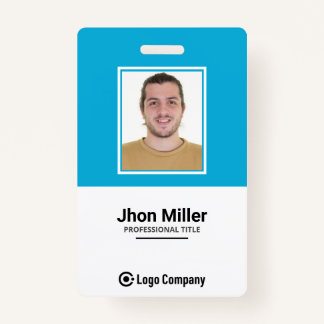 Foto, Logo, Bar, Name Abzeichen Ausweis