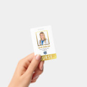 Foto-Logo Barcode-Imitate Gold Elegant Classic Ausweis (Handheld)