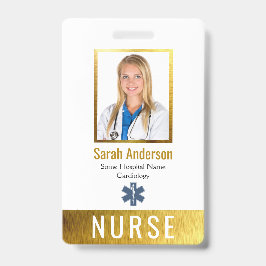 Foto-Logo Barcode-Imitate Gold Elegant Classic Ausweis