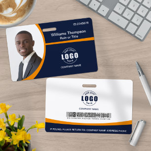 Foto Logo Barcode Mitarbeiter Corporate Orange Ausweis