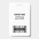 Foto-Logo Barcode Rose Gold Black Leopard Print Ausweis (Rückseite)