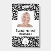 Foto-Logo-Barcode Silver Leopard-Printwerbung Ausweis (Vorderseite)
