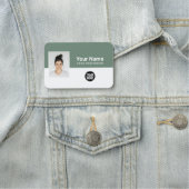 Foto, Logo, Beruf des Mitarbeiters Namensschild (Beispiel)