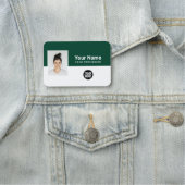 Foto, Logo, Beruf des Mitarbeiters Namensschild (Beispiel)