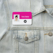 Foto, Logo, Beruf des Mitarbeiters Namensschild (Beispiel)