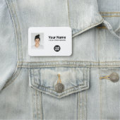 Foto, Logo, Beruf des Mitarbeiters Namensschild (Beispiel)