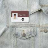 Foto, Logo, Beruf des Mitarbeiters Namensschild (Beispiel)