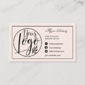 Foto-Logo "Border Black Blush Haar Make-up" Visitenkarte (Vorderseite)