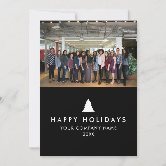 Foto-Logo-Foto für Geschäftsteam Weihnachtskarten (Vorderseite)