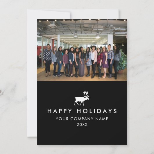 Foto-Logo-Foto für Geschäftsteam Weihnachtskarten (Vorderseite)