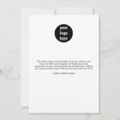 Foto-Logo-Foto für Geschäftsteam Weihnachtskarten (Rückseite)