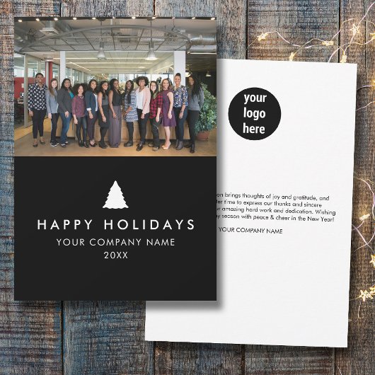 Foto-Logo-Foto für Geschäftsteam Weihnachtskarten