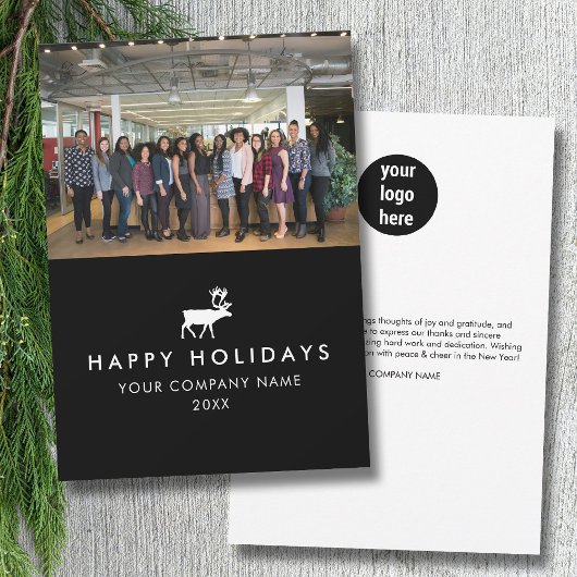 Foto-Logo-Foto für Geschäftsteam Weihnachtskarten