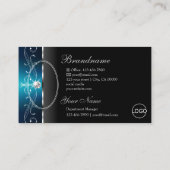 Foto-Logo für Aquamarin gequigelte Schwarze Juwele Visitenkarte (Rückseite)