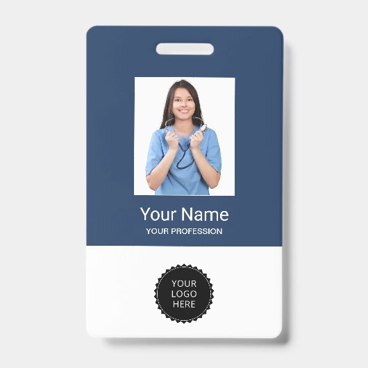 Foto-Logo für benutzerdefinierte MitarbeiterNameTa Ausweis (Vorderseite)