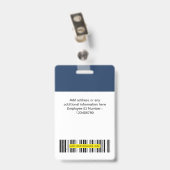 Foto-Logo für benutzerdefinierte MitarbeiterNameTa Ausweis (Rückseite mit Clip)