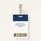 Foto-Logo für benutzerdefinierte MitarbeiterNameTa Ausweis (Rückseite mit Klammer)