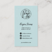 Foto-Logo für blaue Schmuckhaare Visitenkarte (Vorderseite)